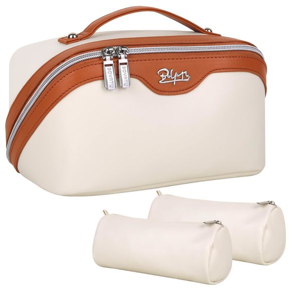 Travel Makeup Bags Cosmetic Organizer Bag: 3-set Large Capacity Make Up Bag -😗 - Picture 1 of 9